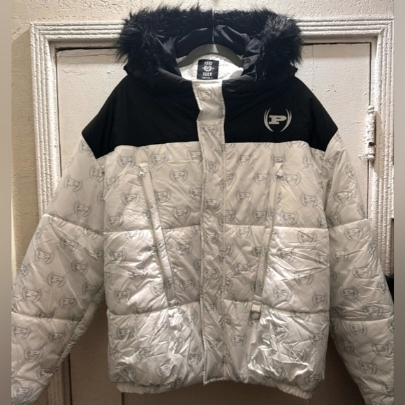 Vintage Phat Farm Fur Hooded Puffer Coat Nwt Men's 2X - Picture 2 of 7